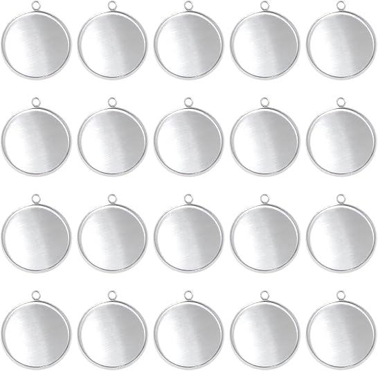 20 Pieces Stainless Steel Roun - Crafting Resin review and price
