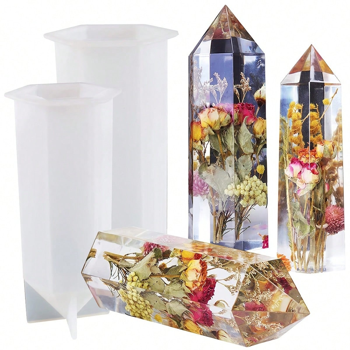 1Pcs Crystal Tower Resin Silic - Flower Preservation Resin review and price