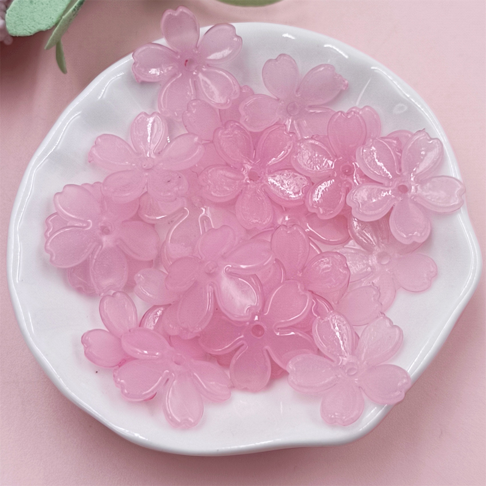 20pcs Resin Sakura Flower Bead - Flower Preservation Resin review and price